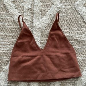 Burnt orange altheisure bra top